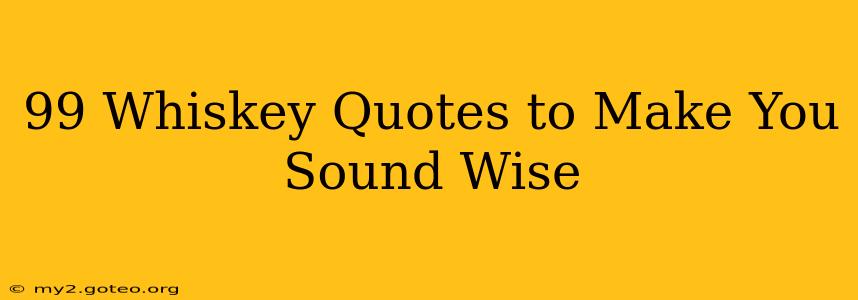 99 Whiskey Quotes to Make You Sound Wise