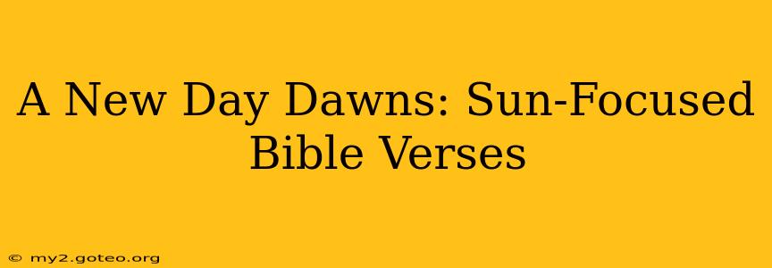 A New Day Dawns: Sun-Focused Bible Verses