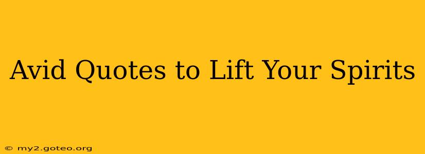 Avid Quotes to Lift Your Spirits