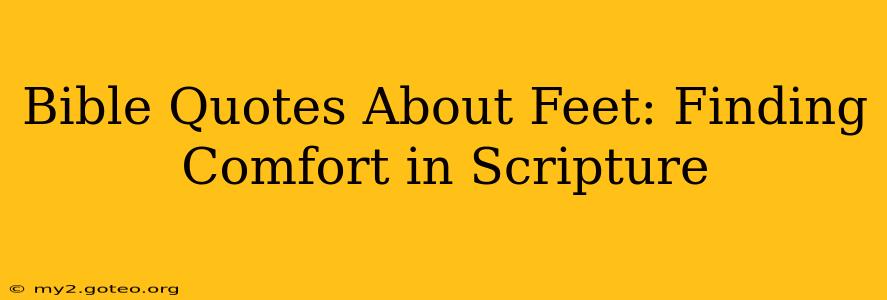 Bible Quotes About Feet: Finding Comfort in Scripture