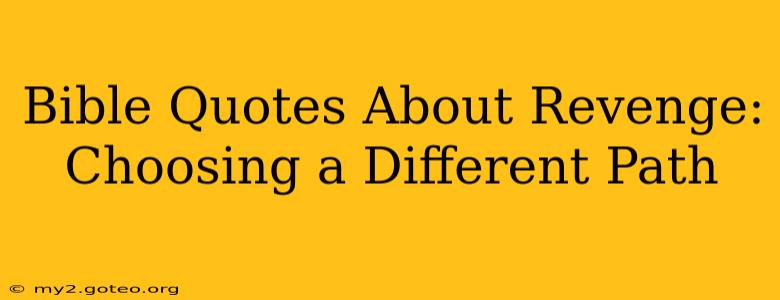 Bible Quotes About Revenge: Choosing a Different Path