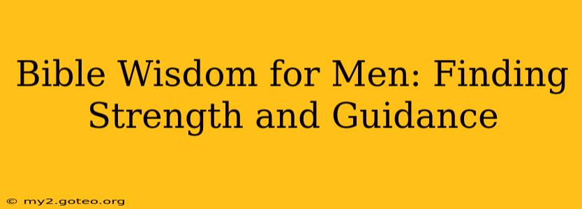Bible Wisdom for Men: Finding Strength and Guidance