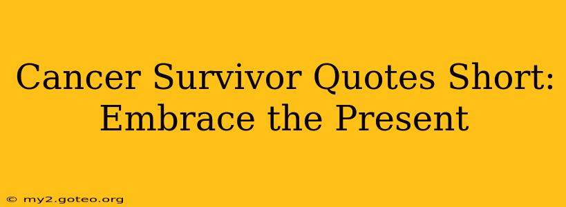 Cancer Survivor Quotes Short: Embrace the Present