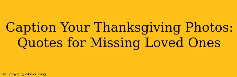 Caption Your Thanksgiving Photos: Quotes for Missing Loved Ones