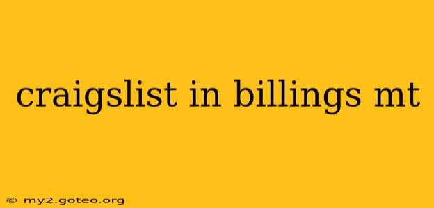 craigslist in billings mt
