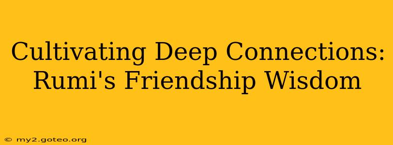 Cultivating Deep Connections: Rumi's Friendship Wisdom