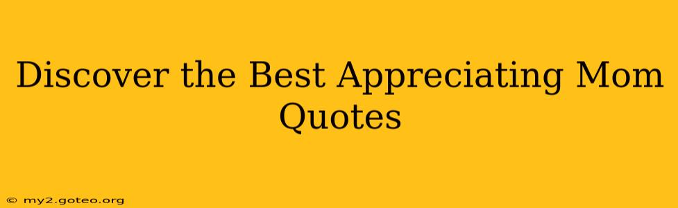 Discover the Best Appreciating Mom Quotes
