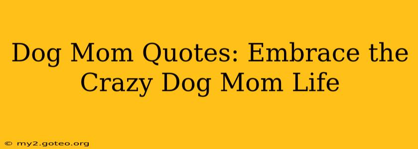 Dog Mom Quotes: Embrace the Crazy Dog Mom Life