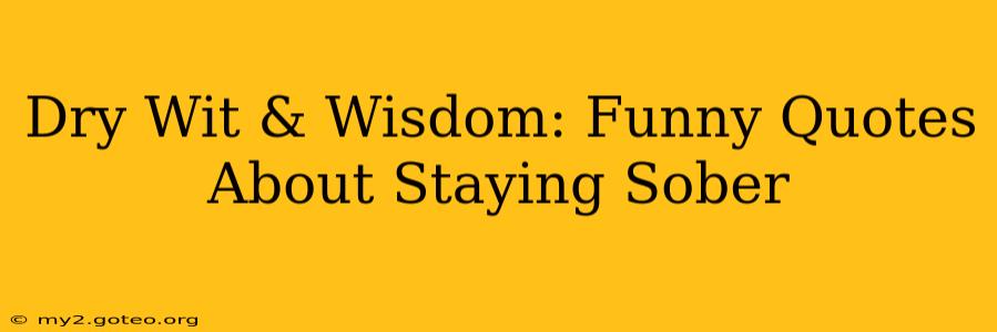 Dry Wit & Wisdom: Funny Quotes About Staying Sober