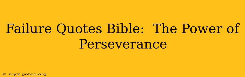 Failure Quotes Bible:  The Power of Perseverance