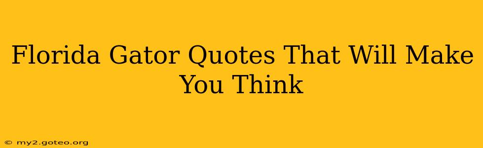 Florida Gator Quotes That Will Make You Think