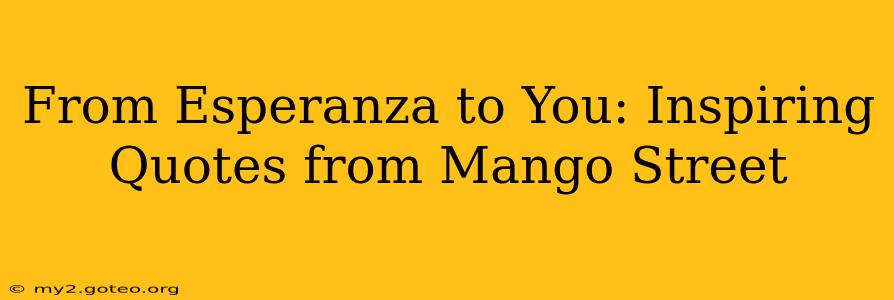 From Esperanza to You: Inspiring Quotes from Mango Street