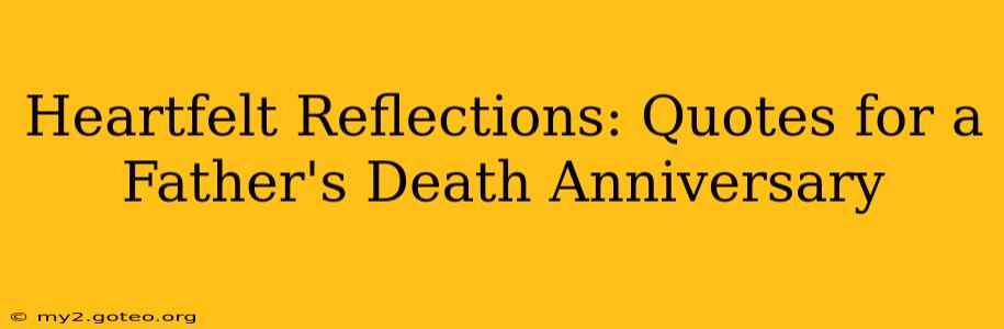 Heartfelt Reflections: Quotes for a Father's Death Anniversary