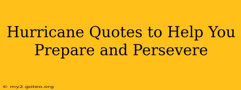 Hurricane Quotes to Help You Prepare and Persevere