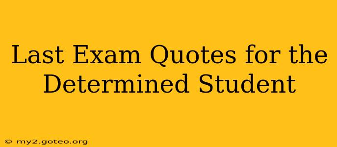 Last Exam Quotes for the Determined Student