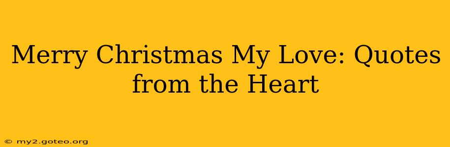 Merry Christmas My Love: Quotes from the Heart