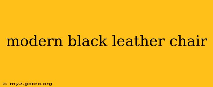 modern black leather chair