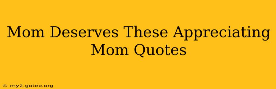 Mom Deserves These Appreciating Mom Quotes