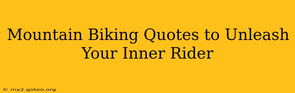Mountain Biking Quotes to Unleash Your Inner Rider