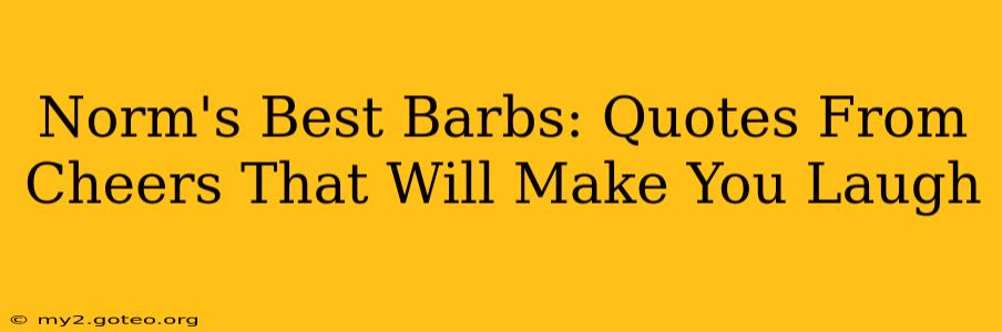 Norm's Best Barbs: Quotes From Cheers That Will Make You Laugh