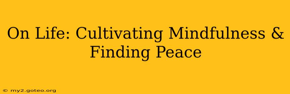 On Life: Cultivating Mindfulness & Finding Peace