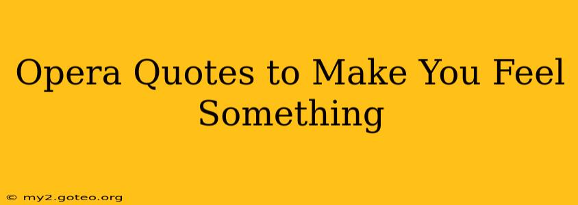 Opera Quotes to Make You Feel Something