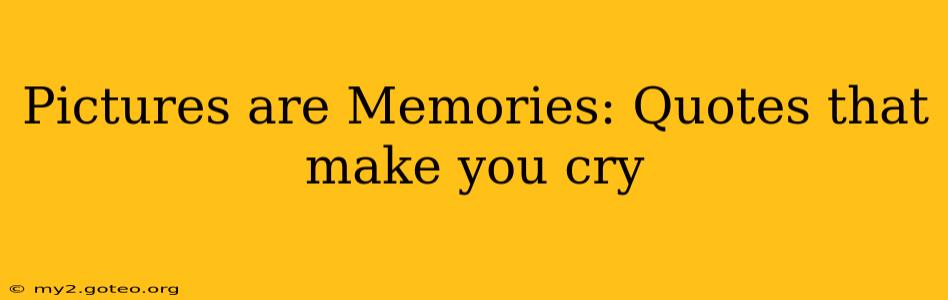 Pictures are Memories: Quotes that make you cry
