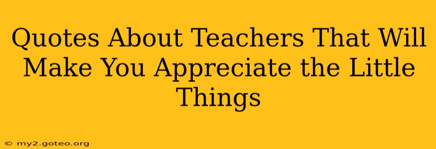 Quotes About Teachers That Will Make You Appreciate the Little Things