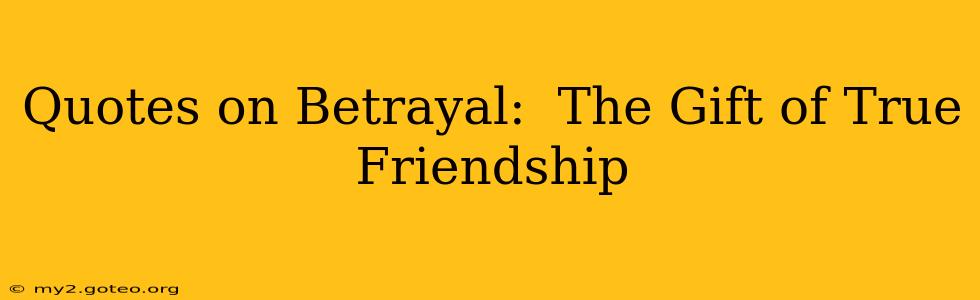 Quotes on Betrayal:  The Gift of True Friendship