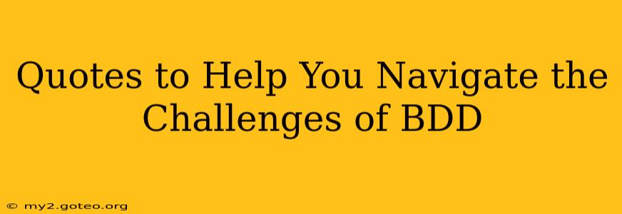 Quotes to Help You Navigate the Challenges of BDD