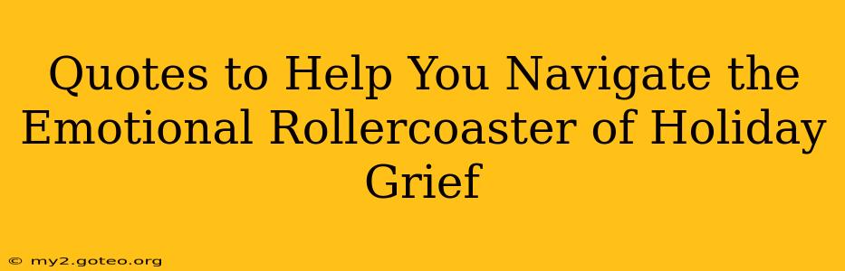 Quotes to Help You Navigate the Emotional Rollercoaster of Holiday Grief