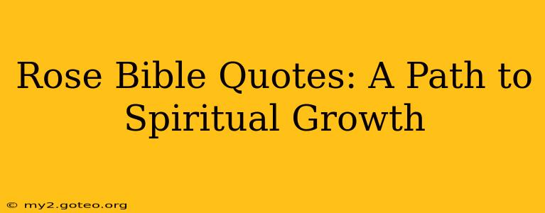Rose Bible Quotes: A Path to Spiritual Growth