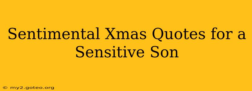Sentimental Xmas Quotes for a Sensitive Son