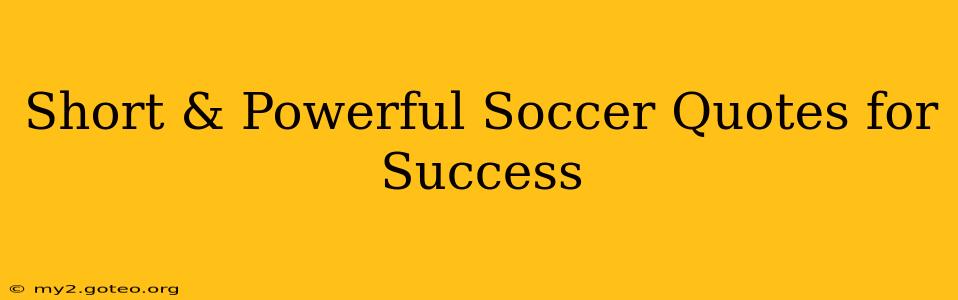 Short & Powerful Soccer Quotes for Success