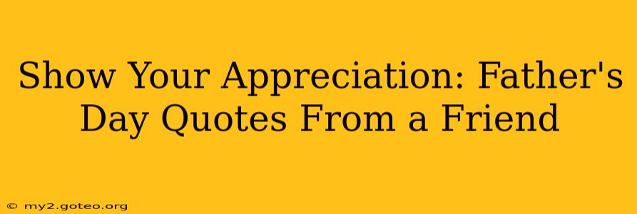 Show Your Appreciation: Father's Day Quotes From a Friend