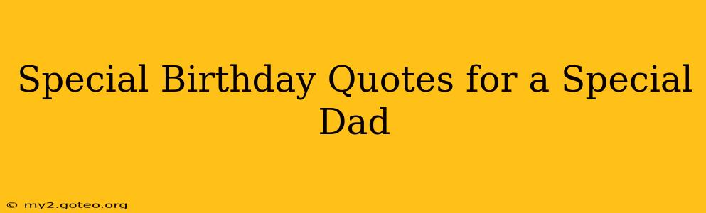 Special Birthday Quotes for a Special Dad