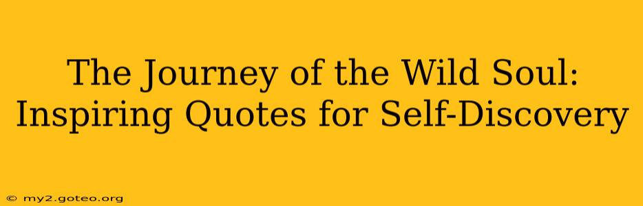 The Journey of the Wild Soul: Inspiring Quotes for Self-Discovery