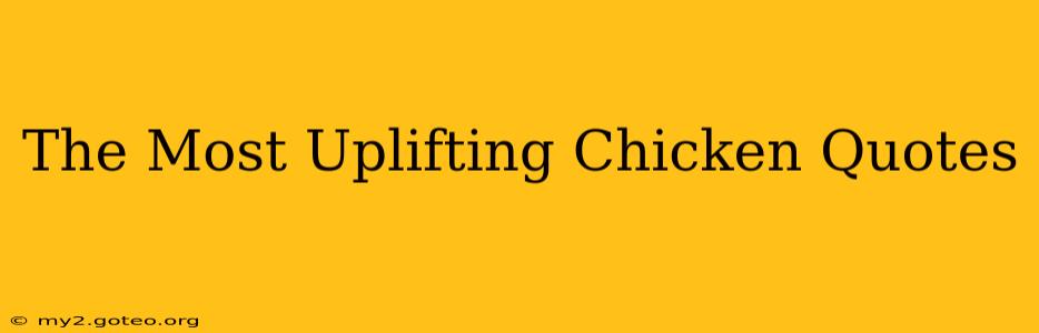 The Most Uplifting Chicken Quotes