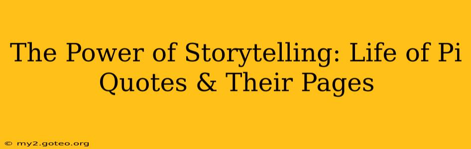 The Power of Storytelling: Life of Pi Quotes & Their Pages