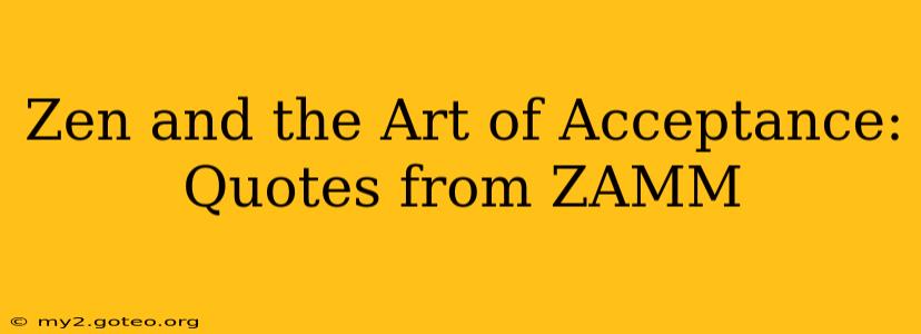Zen and the Art of Acceptance: Quotes from ZAMM